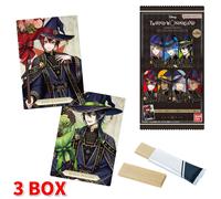 Disney Twisted Wonderland Twin Wafer Card vol.7 BANDAI 3 scatole 20...