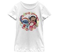 Disney Vacanze di Lilo e Stitch T-Shirt, Bianco, S Bambine e Ragazze