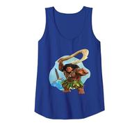 Disney Vaiana 2 Action Pose Maui with Fish Hook Canotta, Donna, Blu Reale, M