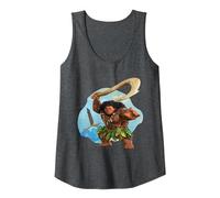 Disney Vaiana 2 Action Pose Maui with Fish Hook Canotta, Donna, Grigio Scuro, XL
