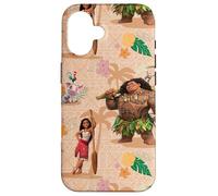 Disney Vaiana 2 Vaiana Maui Kotu Heihei and Pua Pattern Custodia per iPhone 16