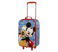 Topolino Valigia Cabina 52cm Soft Trolley 3D Bambini Bagaglio a mano 2 Ruote