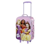 Disney Valigia Trolley Soft 3D, 17 x 33 x 52 cm, Capacità 26 L, Lilla Principesse