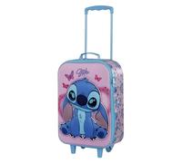 Disney Valigia Trolley Soft 3D, 17 x 33 x 52 cm, Capacità 26 L, Rosa Stitch