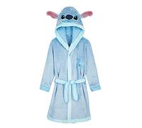 Disney Vestaglia Bambino In Pile Morbido Con Cappuccio Con Orecchie 3D Stitch (Blu, 13-14 anni)