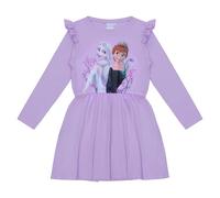 Disney Vestito da ragazza regina di ghiaccio, Anna ed ELSA, cotone, vestito da principesse, articolo ufficiale Frozen, lilla., 104