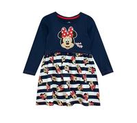 Disney Vestito Minnie Mouse | Minnie Mouse Abiti per Ragazze | Abito a Maniche Lunghe per Ragazze | età da 18 Mesi a 8 Anni | Blu | 18-24 Mesi