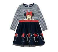 Disney Vestito Minnie Mouse | Minnie Mouse Abiti per Ragazze | Abito a Maniche Lunghe per Ragazze | età da 18 Mesi a 8 Anni