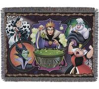Disney Vile Villains Coperta in Tessuto arazzo, Poliestere, Vili Cattivi, 48" x 60"
