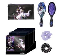 CERDÁ LIFE'S LITTLE MOMENTS - Set di bellezza Disney Villain - Nero - Set completo - Include spazzola, 2 codini per capelli e astuccio - Prodotto originale