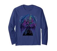 Disney Villains Chernabog Maglia a Manica, Unisex per adulti, Navy, S