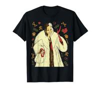 Disney Villains Cruella De Vil Vintage Art Style Collage Maglietta