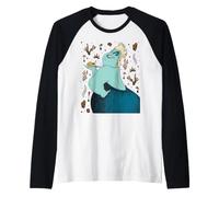 Disney Villains Ursula Vintage Art Style Collage Maglia con Maniche Raglan