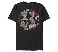 Disney Villains-Villain Group Short Sleeve T-Shirt, Black, XXL Men's