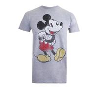 Disney Vintage Mickey T-Shirt, Sports Grey, M Men's