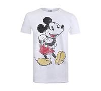 Disney Vintage Mickey T-Shirt, White, L Men's