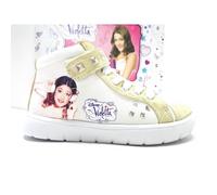 Disney Violetta Scarpa Sportiva Alta Bambina sneakers ginnastica strappo bianco