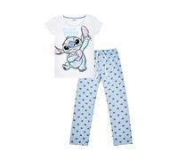 Disney We Love Stitch - Pigiama lungo da donna, Grigio, 8-10