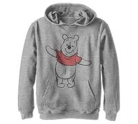 Disney Winnie Basic Sketch Pooh Boy's Felpa con Cappuccio in Pile, Athletic Heather, Misura Piccola, Athletic Heather, S
