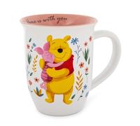 Disney Winnie the Pooh and Piglet Home Is With You Tazza in ceramica con bordo largo, grande tazza da caffè per tè, espresso, cacao, contiene 473,6 ml