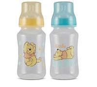Disney Winnie the Pooh, biberon per bambini da 325 ml, per ragazzi e ragazze, confezione da 2 bottiglie a clessidra per neonati e tutti i bambini, in plastica senza BPA, per baby shower