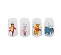 Disney Winnie The Pooh Caratteri 4-Piece Vetro Can Set Ogni Contiene 473ml