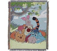 Disney Winnie the Pooh, coperta in tessuto con scritta All My Friends, 121,9 x 152,4 cm, multicolore