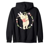 Disney Winnie the Pooh Easter Bunny Hug Pastel Spring Flower Felpa con Cappuccio
