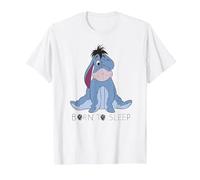 Disney Winnie The Pooh Eeyore Born To Sleep Maglietta, Uomo, Bianco, XXL