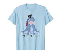 Disney Winnie The Pooh Eeyore Born To Sleep Maglietta, Uomo, Celeste, S