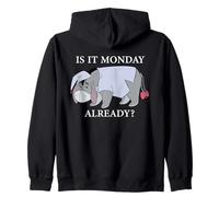 Disney Winnie the Pooh Eeyore "Is it Monday Already?" Funny Felpa con Cappuccio