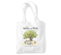 Disney Winnie The Pooh Favourite Day Poster Borsa Tote Riutilizzabile per Spesa e Viaggi, Bianco