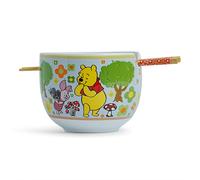 Disney Winnie The Pooh Friends 20-Ounce Ceramica Ramen Ciotola E Bacchette Set