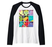 Disney Winnie the Pooh Heffalumps & Woozles Grid Maglia con Maniche Raglan