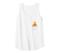 Disney Winnie the Pooh Hunny in My Pocket Canotta, Donna, Bianco, S