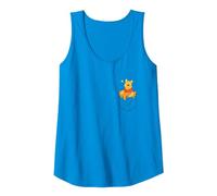 Disney Winnie the Pooh Hunny in My Pocket Canotta, Donna, Zaffiro, S