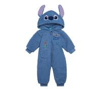 Disney Winnie the Pooh Mickey Mouse Lilo & Stitch Jack Skellington Monsters Inc Baby Zip Up Tuta Neonato a Bambino Taglie, Blu, Stitch, 3-6 mesi