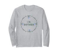 Disney Winnie the Pooh Oh Bother Cross Stitch Style Maglia a Manica