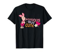 Disney Winnie the Pooh Piglet "Anxious But Cute" Funny Mood Maglietta