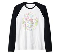 Disney Winnie the Pooh Piglet Easter Egg Pastel Spring Icons Maglia con Maniche Raglan