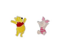Disney Winnie The Pooh & Piglet Mix and Match - Orecchini a perno in argento sterling smaltato, Argento sterling
