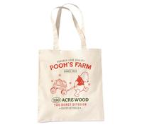 Disney Winnie The Pooh Pooh'S Farm Poster Borsa Tote Riutilizzabile per Spesa e Viaggi, Naturale