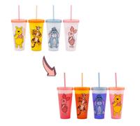 Disney Winnie The Pooh Set Di Bicchieri Tumbler Color-Changing 4 Pezzi 24 Ounces