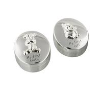 Disney Winnie The Pooh - Set di gioielli con primo dente e ricciolo, placcato argento, per baby shower e battesimo 1573