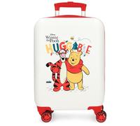Disney Winnie & Tiger Valigia per Bambini Rigida Chiusura a combinazione Laterale 4 Ruote Bagaglio a Mano è realizzato in ABS, un materiale rigido e leggero. Joumma Bags., bianco, Taglia unica