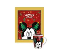 Disney Winter Magic Mickey Mouse set plaid e tisaniera 430 ml