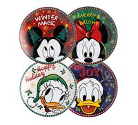 Disney Winter Magic, set 4 piatti dessert cm 19