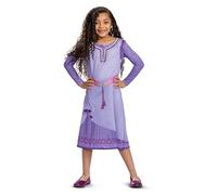 Disney Wish, abito classico di Asha per bambine, taglia XS (3-4 anni) perfetto per Carnevale e per tutti i tipi di festa! Indossa l’abito viola ispirato al personaggio di Asha!
