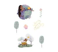 Disney Wish - Adesivo da parete, motivo "Magic in every Wish", dimensioni 50 x 70 cm, colore: Rosa