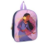 Disney WISH Asha e Star Shining Upon a Star - Zainetto per bambini | Scuola | Asilo - Viola e Nero - dimensioni 29x22x9cm